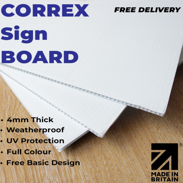 Printed Correx sign boards