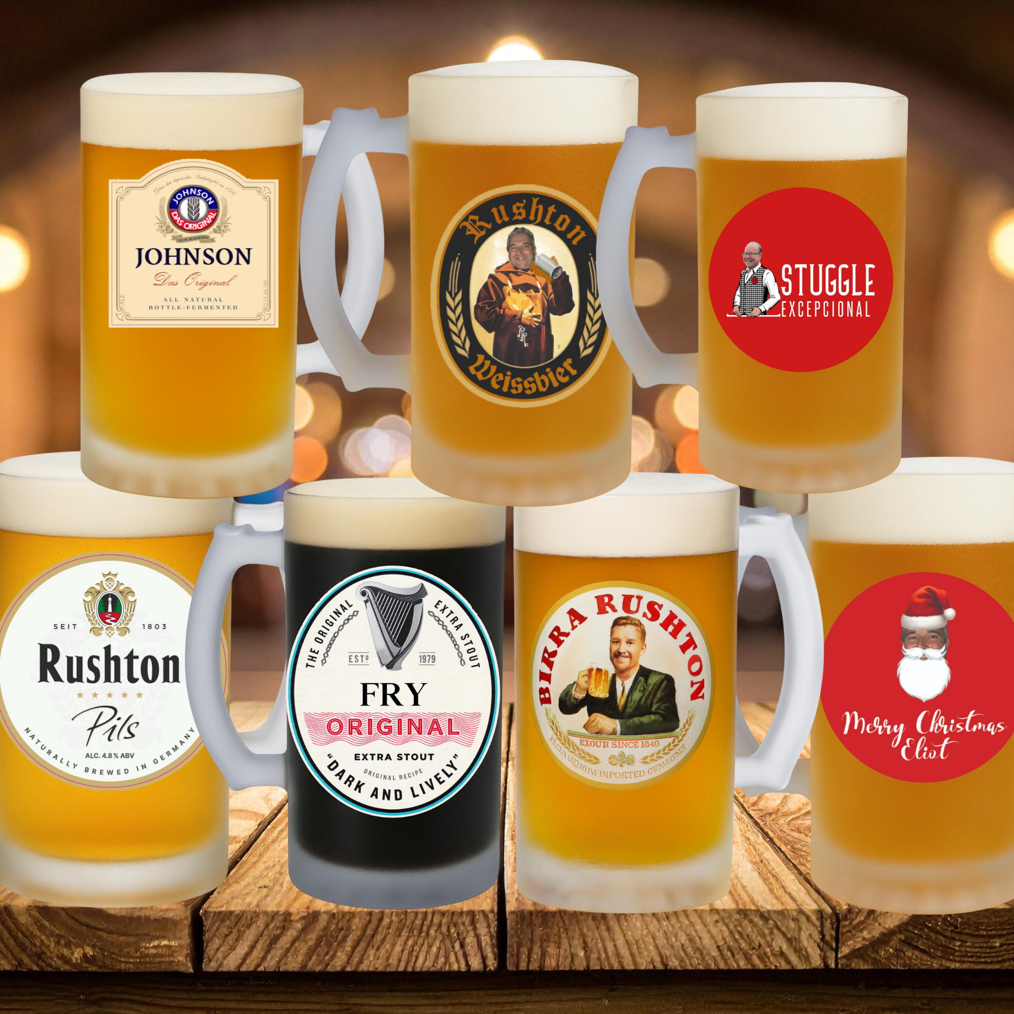 Personalised Beer Stein Glass