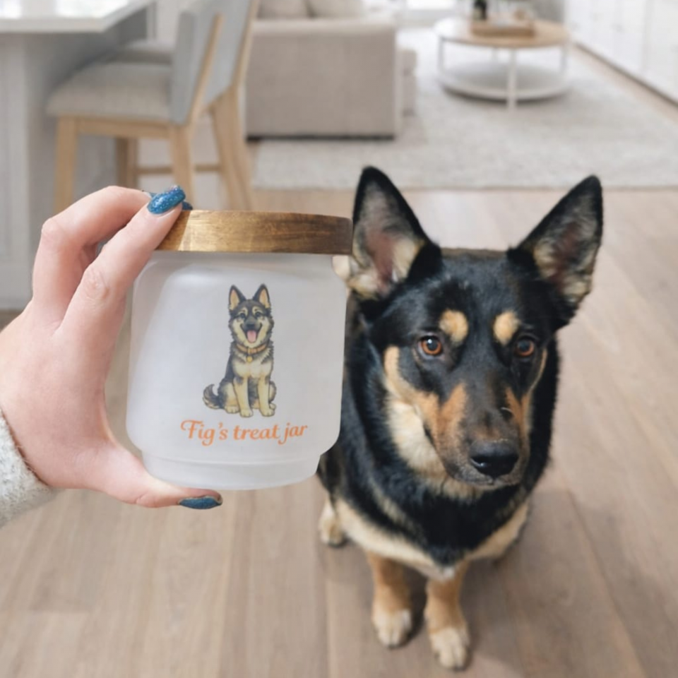 Dog treat jar
