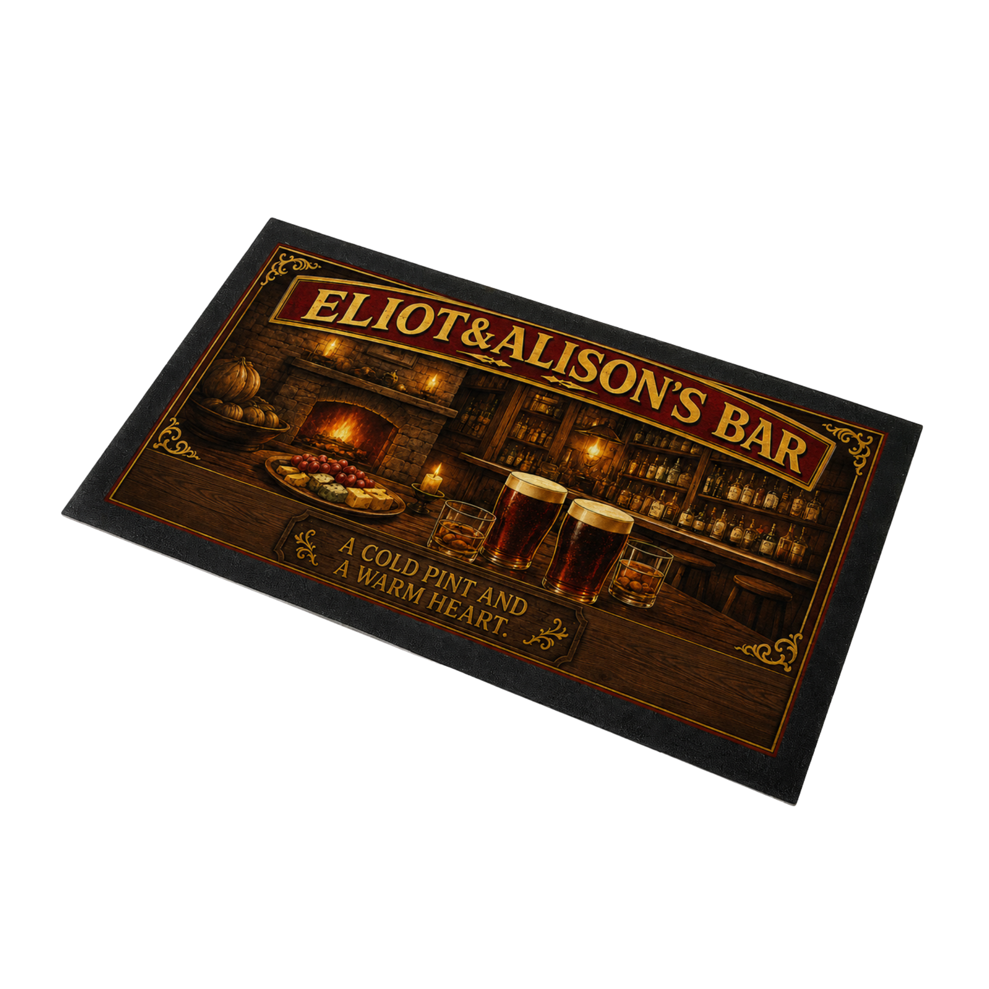 Personalised bar mats