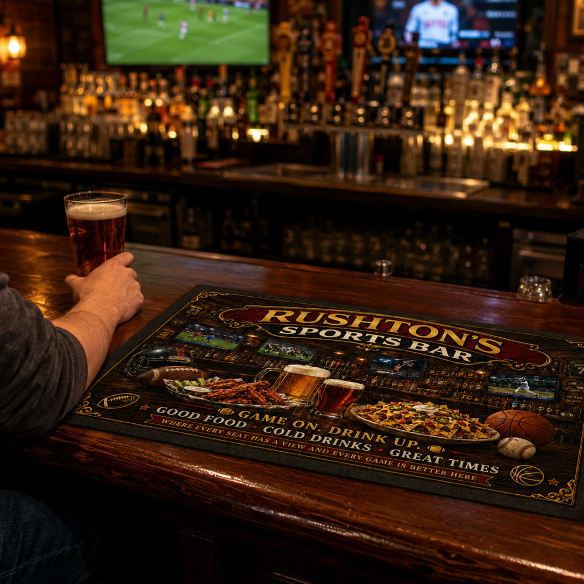 Personalised bar mats