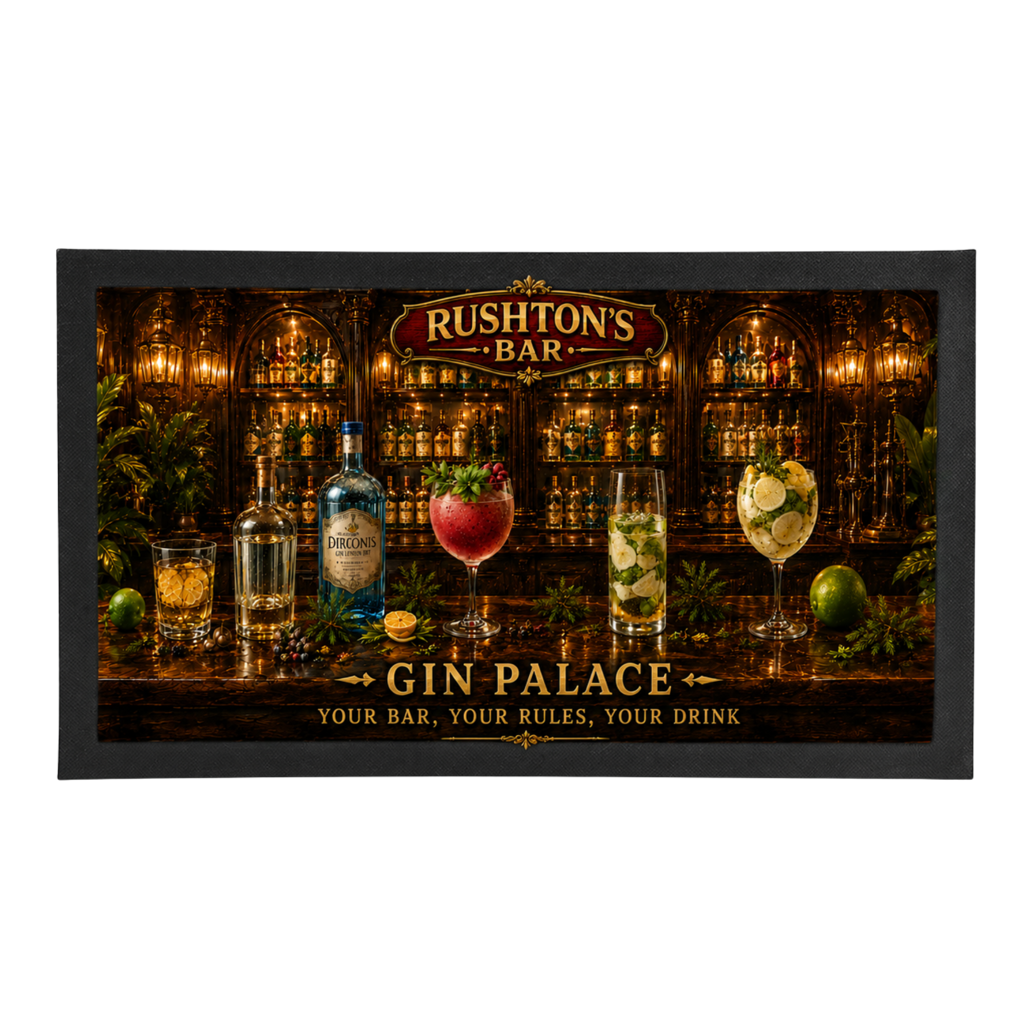 Personalised bar mats
