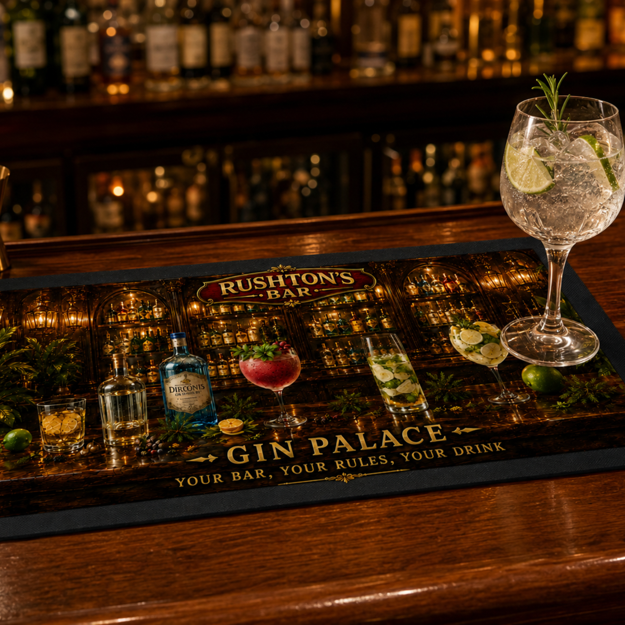 Personalised bar mats