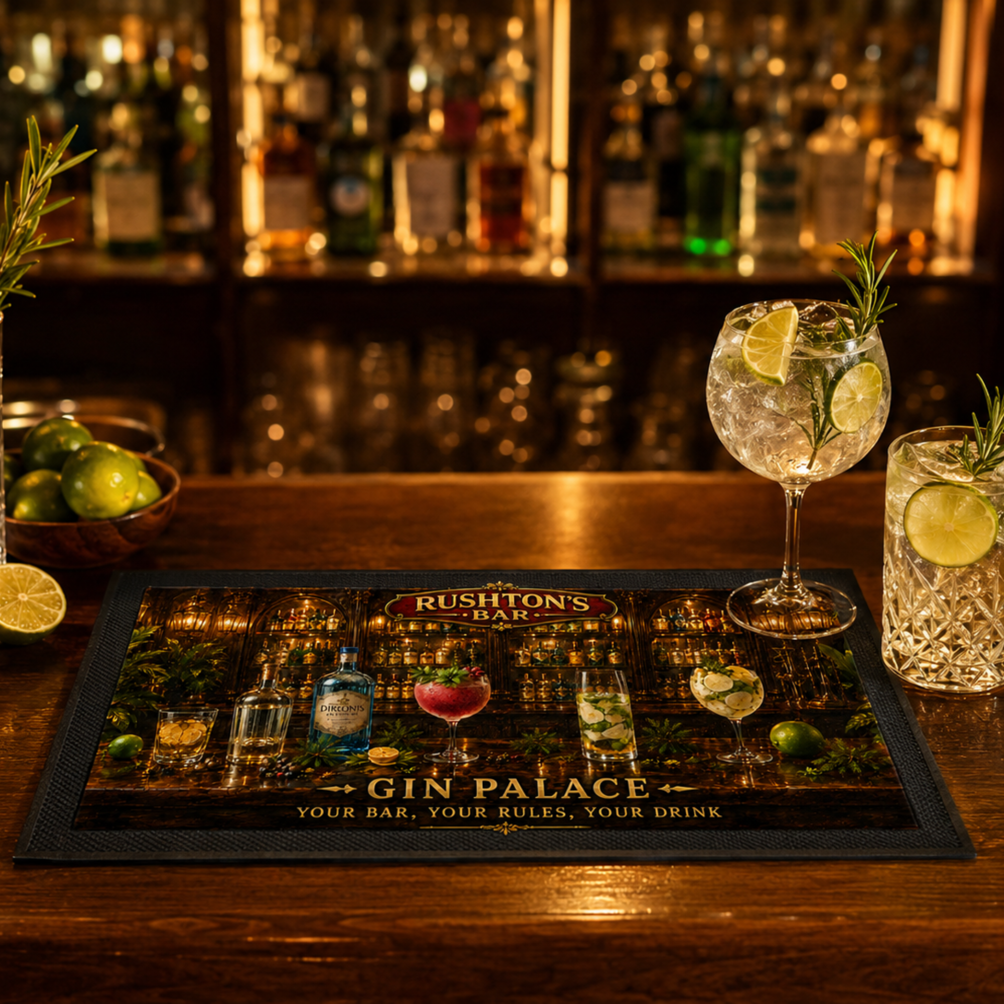 Personalised beer bar mats