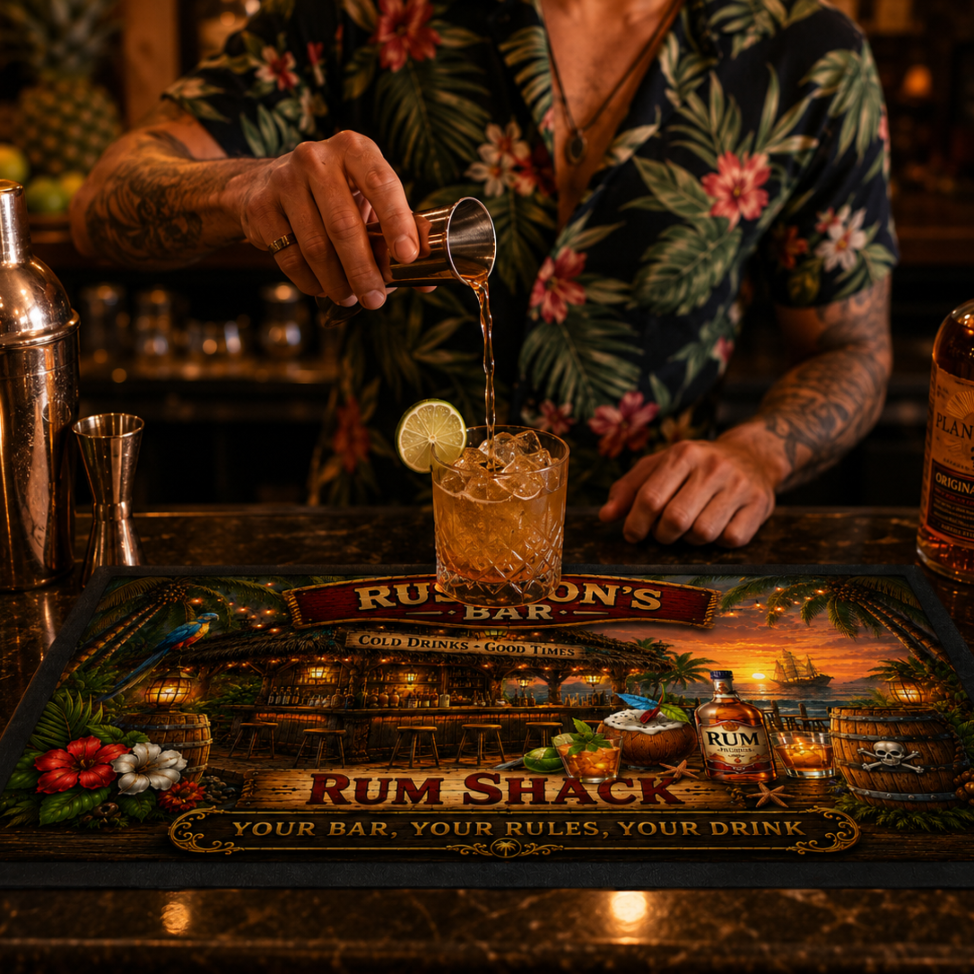 Personalised beer bar mats