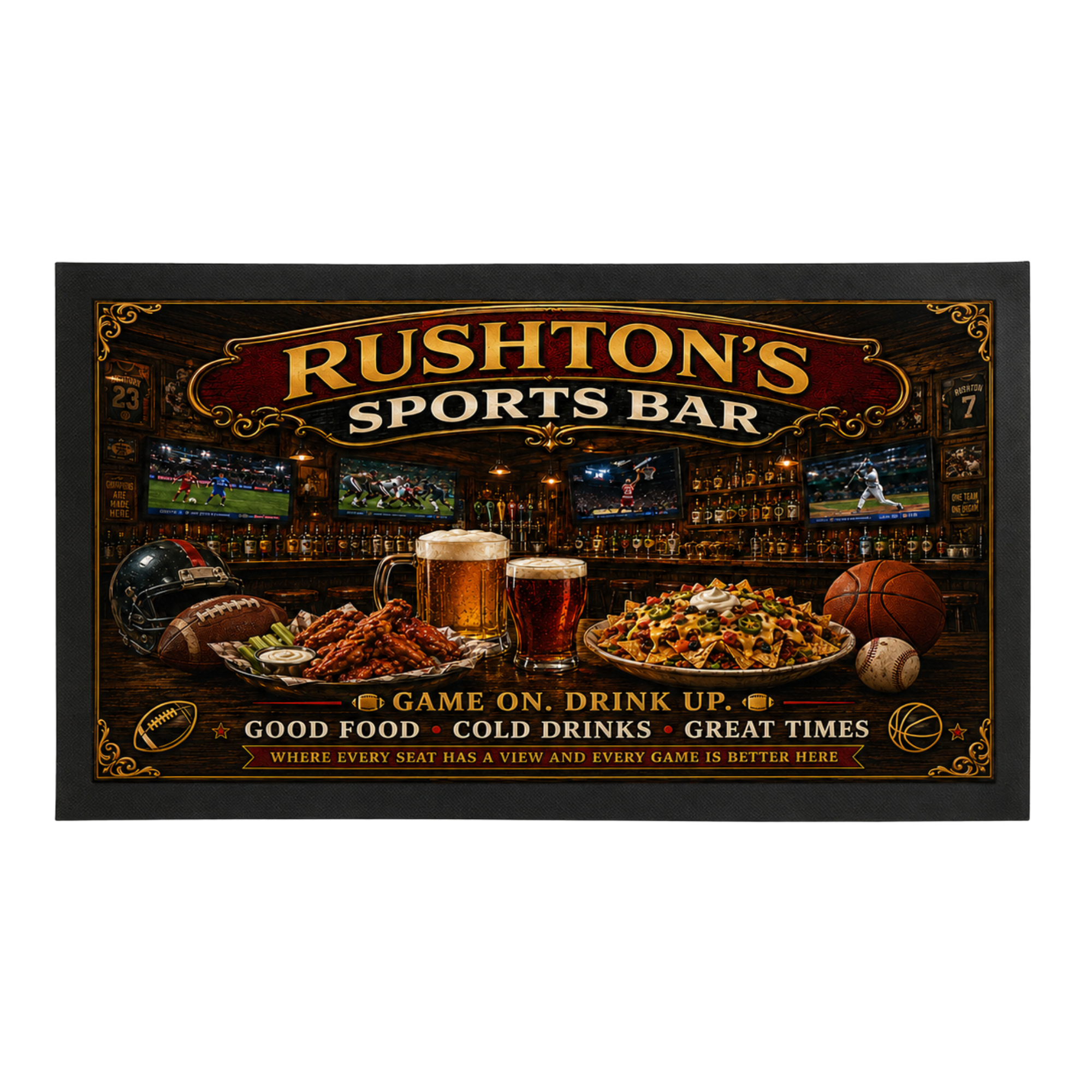 Personalised bar mats
