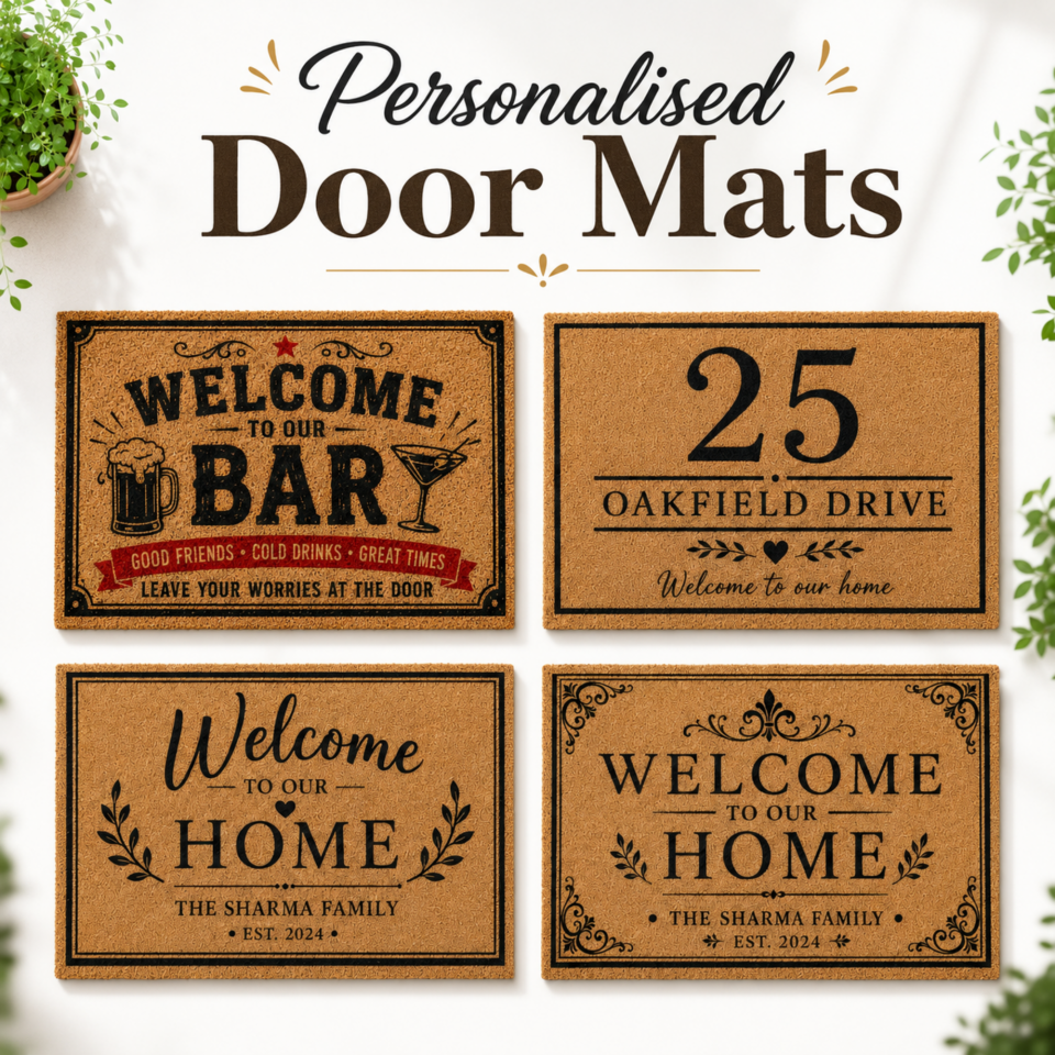 Personalised Doormats 16"x24" Custom Door Mats UK
