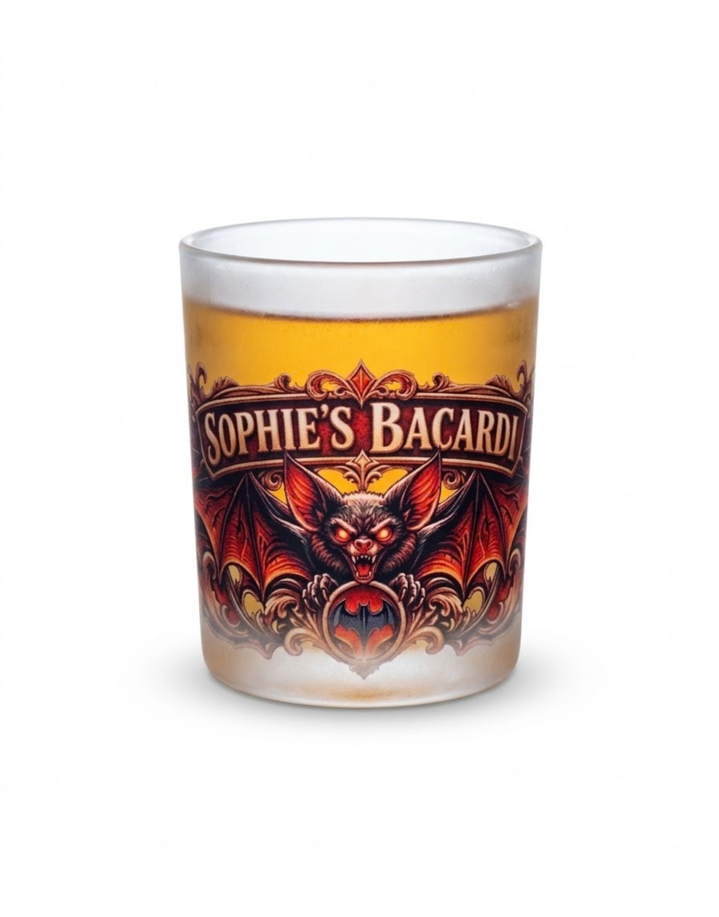 personalised bacardi shot glasses