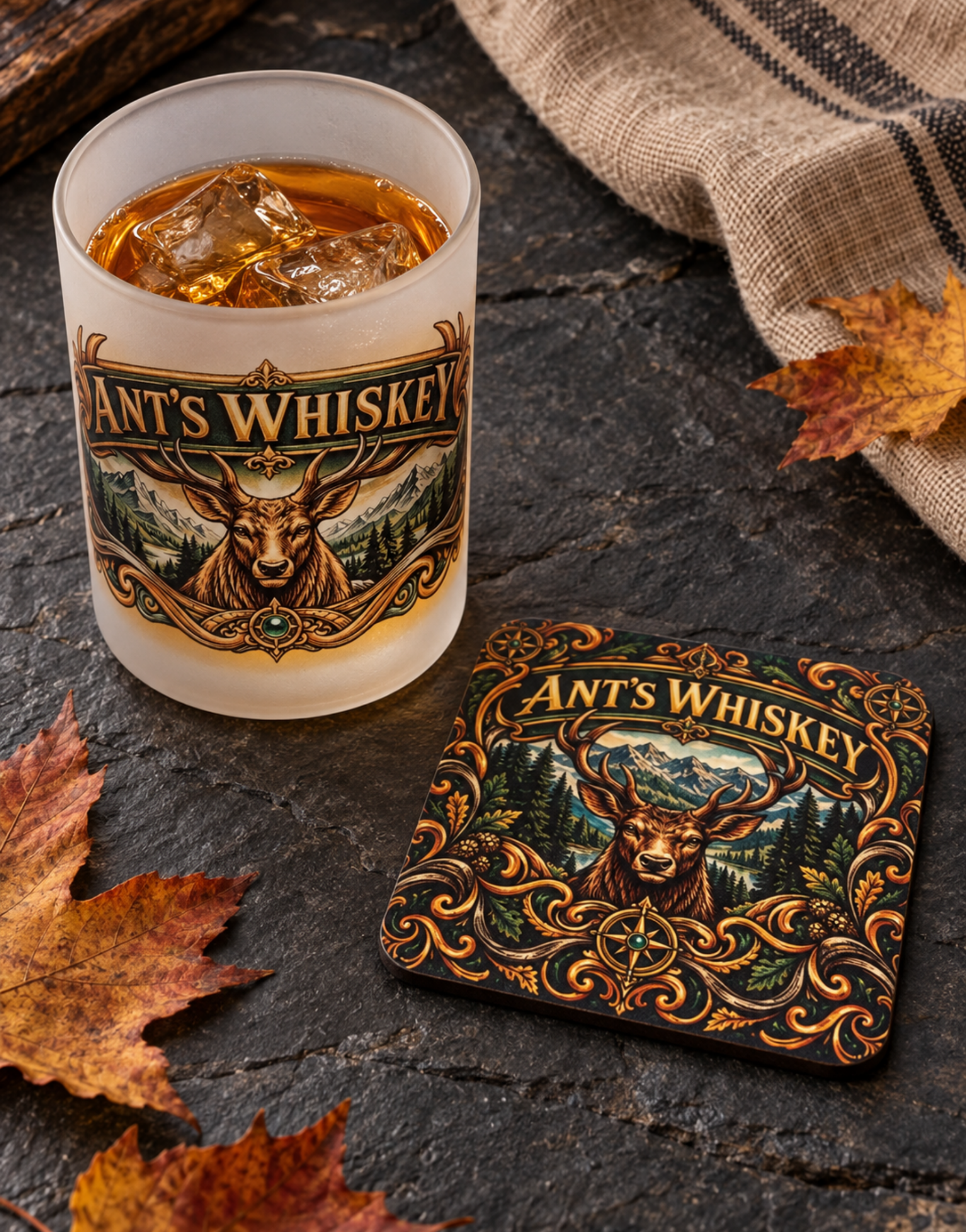 whiskey coaster